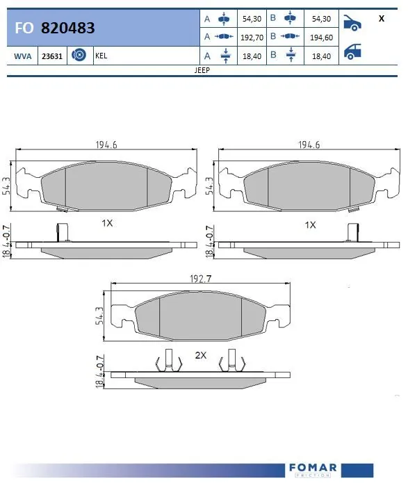 Brake Pad Set, disc brake